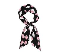 BLWSLC Molte nuvole sorridenti Le sciarpe di seta da donna stampate possono essere utilizzate come fasce per capelli, sciarpe o accessori per borse.