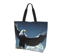 BLWSLC Mysterious Cosmic Black Holes Printed tote bag, borsa a mano di grande capacità per viaggi, shopping e vacanze al mare, Aquila sotto le stelle, Taglia unica