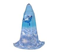 BLWSLC Ocean Fish (1) mantello con cappuccio per adolescenti fantasia per cosplay, costumi e feste di vacanza