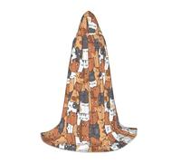 BLWSLC Orange Cats - Mantella con cappuccio per cosplay, travestimenti e feste