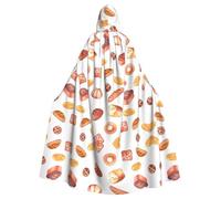 BLWSLC Pane dipinto stampato partito con cappuccio mantello adulto vacanza con cappuccio mantello adatto per spettacoli e feste