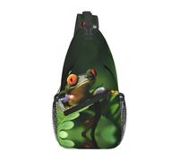 BLWSLC Peace Frog Tree - Borsa a tracolla da uomo, adatta per escursioni, viaggi, ciclismo