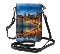BLWSLC Piccola borsa a tracolla leggera New York City Scenery stampata borsa a tracolla da donna con scomparti per carte adatta per l'uso quotidiano e da viaggio