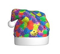 BLWSLC Pickleball Balls Colori Pattern Pattern Cappelli di Natale per adulti, cappelli decorativi, adatti per Capodanno, feste di vacanza o Natale