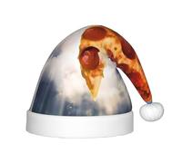 BLWSLC Pizza in the sky Cappello natalizio per bambini stampato cappello natalizio adatto per feste e abbigliamento invernale all'aperto