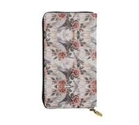 BLWSLC Pochette lunga con fiore Parigi Torre Eiffel, portafoglio con cerniera, porta carte, borsa portatile da viaggio per monete adatta per viaggi e uso quotidiano