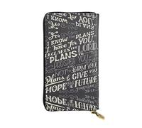 BLWSLC Pochette lunga con scritta "I Know The Plans Have You Declares Lord", portafoglio con cerniera, porta carte, borsa portatile da viaggio per monete adatta per viaggi e uso quotidiano