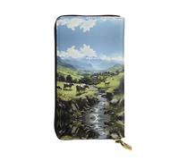 BLWSLC Pochette lunga da polso Alpine Farm Cows stampata adatta per gite viaggi escursioni