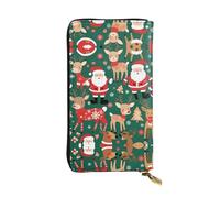 BLWSLC Pochette lunga da polso con stampa di Babbo Natale e cervo di Natale, adatta per escursioni, viaggi, escursioni