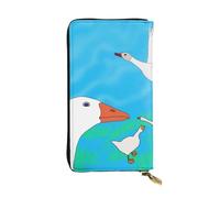 BLWSLC Pochette lunga da polso con stampa d'oca bianca felice, adatta per escursioni, viaggi, escursioni