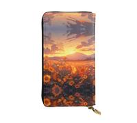 BLWSLC Pochette lunga da polso Gialli con girasoli al tramonto stampati, adatta per gite, viaggi, escursioni