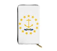 BLWSLC Portafoglio lungo con cerniera stampata Rhode Island State Flag adatto per viaggi di lavoro e partecipare a banchetti