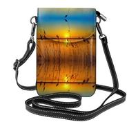 BLWSLC Reeds by the river Portafoglio piccolo per cellulare con stampa borsa a tracolla da donna tracolla staccabile adatta per lo shopping e i viaggi