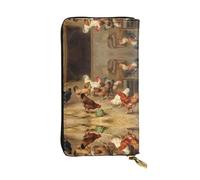BLWSLC Roast Chicken Hen Farm, pochette lunga con cerniera, porta carte, borsa portatile da viaggio per riporre monete, adatta per viaggi e uso quotidiano