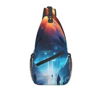 BLWSLC Science Fiction Future - Borsa a tracolla da uomo con tracolla regolabile, adatta per escursioni all'aperto o pendolarismo quotidiano