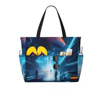 BLWSLC Science Fiction Future Printed, borsa da viaggio da spiaggia di grande capacità, adatta per vacanze, campeggio e uso quotidiano.