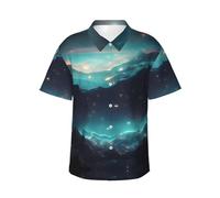 BLWSLC Science Fiction Stars, camicia hawaiana da uomo a maniche corte, perfetta per vacanze al mare e feste quest'estate, Nero, XX-Large-4X-Large