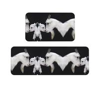 BLWSLC Set di 2 tappetini antiscivolo per lavello da cucina, con stampa di pecore e madre, adatti per lavanderia e ingresso