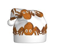 BLWSLC Simpatici cappelli di Babbo Natale stampati con ragno tarantola, cappelli decorativi, adatti per feste di Natale e Capodanno, spettacoli teatrali