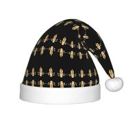 BLWSLC Simpatico bradipo stampato cappello natalizio per bambini, cappello decorativo, forniture per feste adatto per spettacoli teatrali, Natale