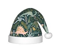 BLWSLC Simpatico dinosauro stampato cappelli di Natale per bambini, cappelli decorativi adatti per Natale, feste di Capodanno, ecc.