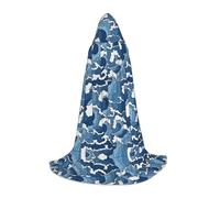 BLWSLC Stormy Sea - Mantello con cappuccio stampato per cosplay, perfetto per cosplay, essenziale per le vacanze, taglia L