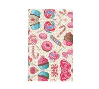 BLWSLC Strofinaccio da cucina colorato con dolce lecca-lecca cupcake ciambella, 40,6 x 66 cm, adatto per pulire la cucina