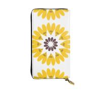 BLWSLC Sunflower Beauty - Pochette lunga con cerniera, porta carte, portamonete da viaggio portatile, adatta per viaggi e uso quotidiano