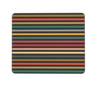 BLWSLC Tappetino per mouse da scrivania con bordo overlock, alla moda, a righe, stampato, tappetino da gioco adatto per giochi e ufficio, 20,1 x 24,1 cm