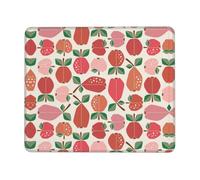 BLWSLC Tappetino per mouse da scrivania con bordo overlock frutta sotto l'albero stampato tappetino da gioco adatto per giochi e ufficio 20,1 x 24,1 cm
