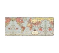 BLWSLC Tappetino per mouse in gomma con mappe del mondo, adatto per uso in ufficio, 80 x 30 cm