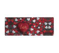 BLWSLC Tappetino per mouse in gomma stampata per San Valentino adatto per uso ufficio 80 x 30 cm