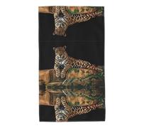 BLWSLC Telo mare con motivo leopardo africano su roccia, assorbente, leggero e portatile, adatto per il nuoto e la spiaggia.
