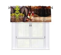 BLWSLC Tende oscuranti stampate con cantina dei vini rossi, 137,2 x 45,7 cm, eleganti tende semi-oscuranti per cucine e bagni