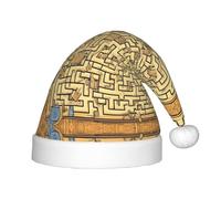 BLWSLC Tesoro labirinto stampato cappelli di Natale per bambini, cappelli decorativi adatti per Natale, feste di Capodanno, ecc.