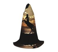 BLWSLC The Sunset Stallion (1) mantello con cappuccio per adolescenti, per cosplay, travestimenti e feste di vacanza