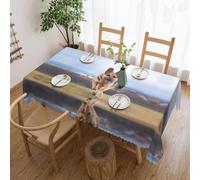 BLWSLC Tovaglia quadrata 137,2 x 182,9 cm con stampa di cane pastore tedesco, adatta per feste, picnic e matrimoni