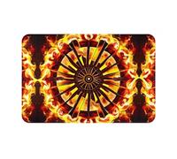 BLWSLC Turning The Flame - Tappetino antiscivolo in flanella con motivo decorativo adatto per interni ed esterni, decorazione per la casa, 40,6 x 61 cm