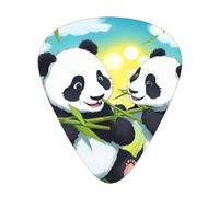 BLWSLC Two Happy Panda - Plettri per chitarra, per suonatori acustici, elettrici e musicisti, 12 plettri in 3 diversi spessori