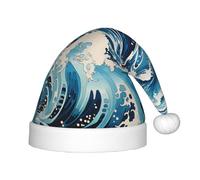 BLWSLC Ukiyo-e stile onde cappelli di Natale per bambini cappelli stampati adatti per feste di Natale riunioni di famiglia decorazioni