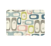 BLWSLC Zerbino con motivo retrò con stelle atomiche, tappetini per esterni, adatti per cucine, bagni, decorazioni interne ed esterne.