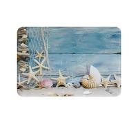 BLWSLC Zerbino con motivo stella marina, tappetini per esterni, adatti per cucine, bagni, decorazioni interne ed esterne.