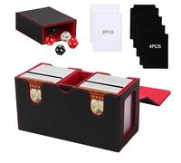 BlyeMichdi Deck Box per Carte Magic The Gathering, Scatole Porta Carte Collezionabili con 1 Dice Tray, Magnetic Flip Deck Box per le Carte, MTG Commander Deck per Oltre 200+ Carte TCG
