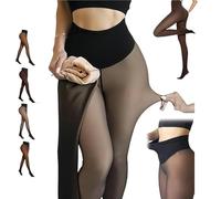 Blyzor Leggings Foderati in Pile Magico,Fascia di Compressione E Collant Foderati in Pile Traslucido con Una Cucitura,Leggings Termici Modellanti A Vita Alta Caldi Invernali(Light,S)