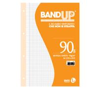 BM - 0105492 - Ricambi BandUp forati rinforzati - A4 - quadretto 4mm con margine - 40 fogli - 90gr - BM - 64422 - Conf. da 1 Pz. - 0105492