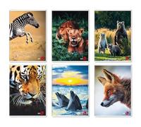 BM 0110383 - Maxiquaderno A4 40fg+2 80gr 4mm c/margine Animal 2019