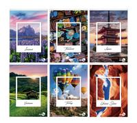 BM - 0110417 - Maxiquaderno Paesaggi fantasia - A4 - 40+2 fogli - 80gr - 5mm c-margine - BM - 82541 - Conf. da 10 Pz. - 0110417