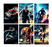 BM - 0110431 - Maxiquaderno Sport fantasia - A4 - 40+2 fogli - 80gr - 1 rigo c-margine - BM - 82519 - Conf. da 10 Pz. - 0110431