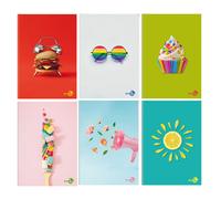 BM - 0111421 - Maxiquaderno Vibes fantasia - A4 - 40+2 fogli - 80gr - 4mm - BM - 76450 - Conf. da 10 Pz. - 0111421