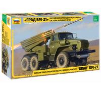 ZVEZDA 1/35 RUSSIAN TRUCK-MOUNTED MULTIPLE ROCKET LAUNCHER GRAD BM-21